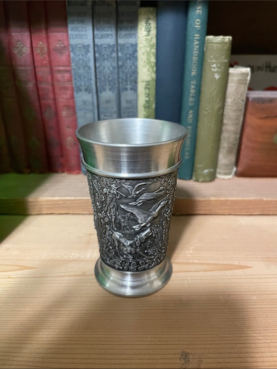 MATCH Pewter Tumbler – MATCH • Made in Italy Embossed Pewter-Tone Tumbler Cup - Silver